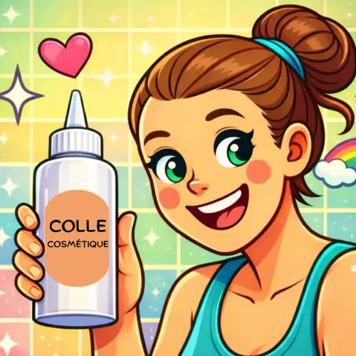 colle-paillette-tatouage-ephemere-mikiti Réaliser un tatouage pailleté facilement avec une colle cosmétique sans latex, un pochoir et des paillettes scintillantes, colle disponible en 10 ml, 50 ml et 100 ml.