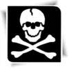 Pochoir drapeau pirate pour réaliser un tatouage temporaire enfant, facilement.