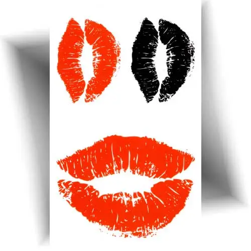 Exprimez votre amour avec style grâce au tatouage éphémère bisous rouge à lèvres – 3 motifs pour un look fun ! 💋