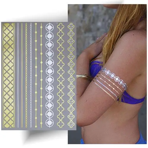 Un tatouage métallique doré pour briller - Idéal pour sublimer votre peau bronzée !