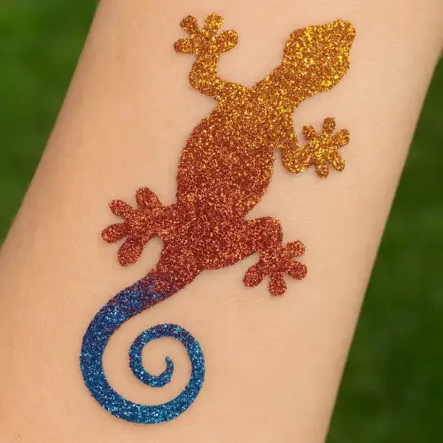 Tatouage pailleté salamandre, un design scintillant et symbolique !